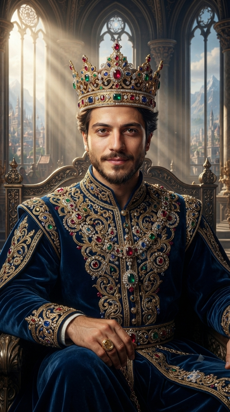 Verwandle dein Foto in einen Fantasy-König oder eine Fantasy-Königin