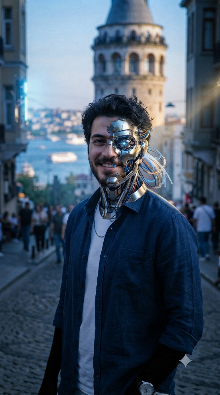Verwandle dein Foto in einen Roboter-Menschen