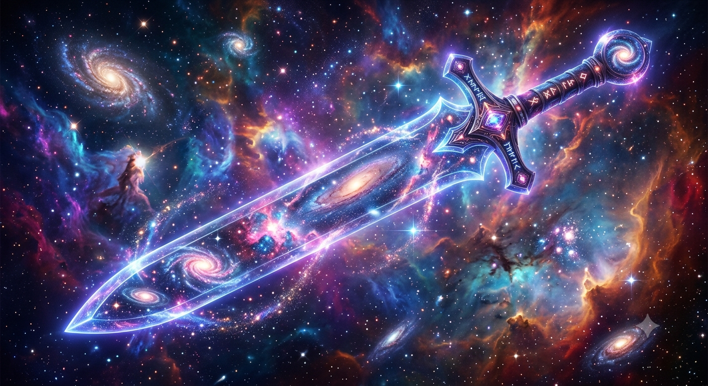 Kosmisches Sternenstaub-Schwert