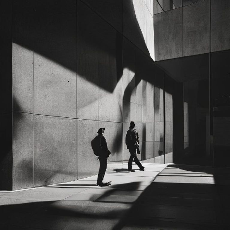 Schwarz-Weiß-minimalistisches Straßenfoto