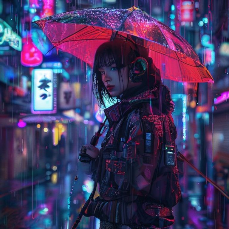 Verwandle dein Foto in eine Cyberpunk Street Fashion Ikone